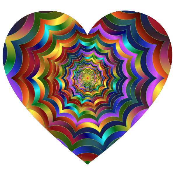 Prismatic Waves Heart