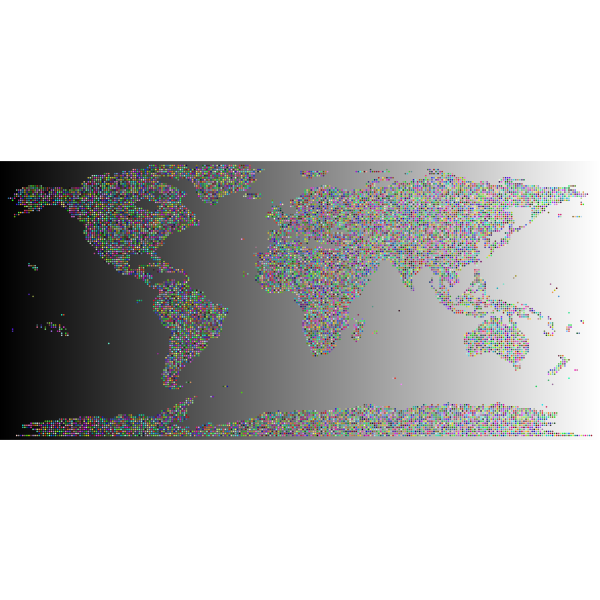 Prismatic World Map Dots With Background 2