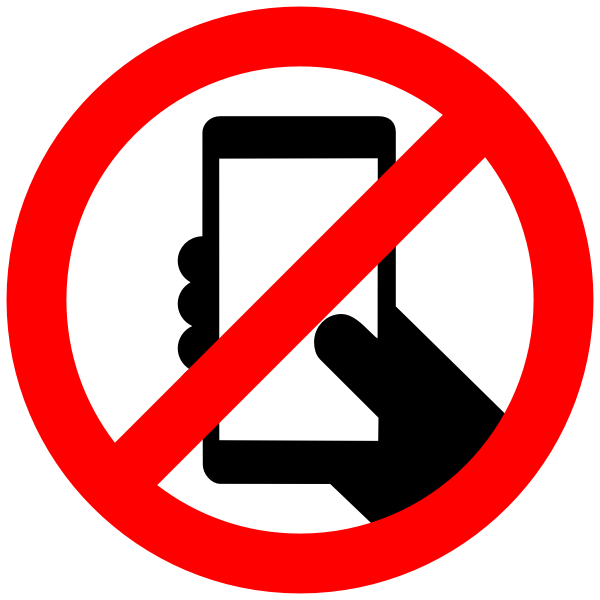 Prohibido el uso de telefonos moviles