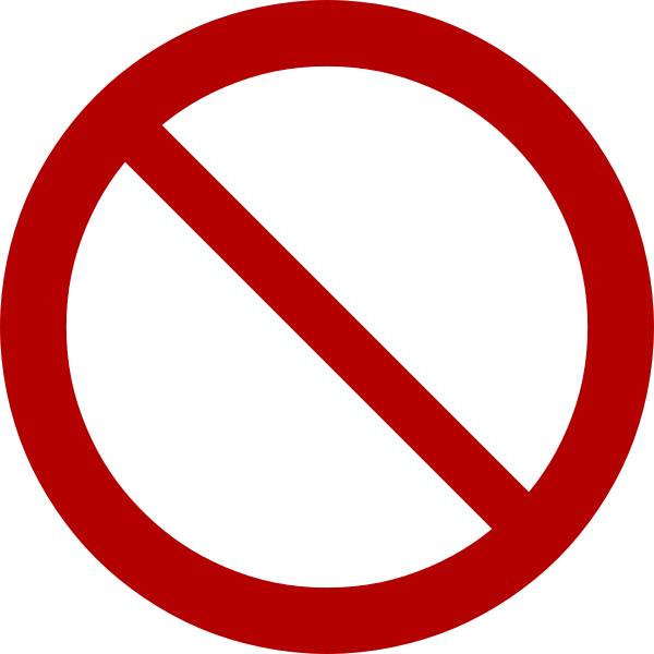 Prohibition symbol vector clip art