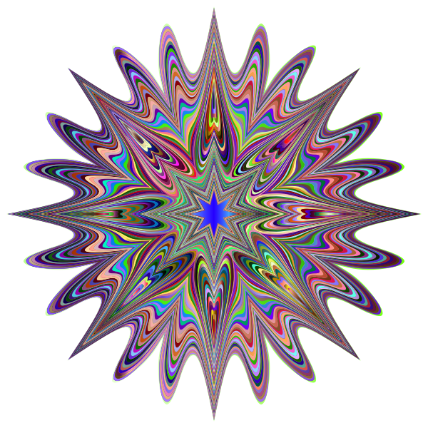 Psychedelic Chromatic Star | Free SVG