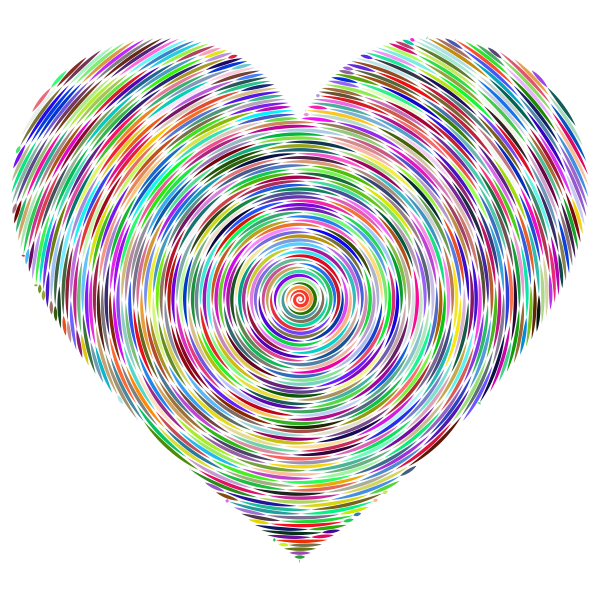 Psychedelic Concentric Heart 2
