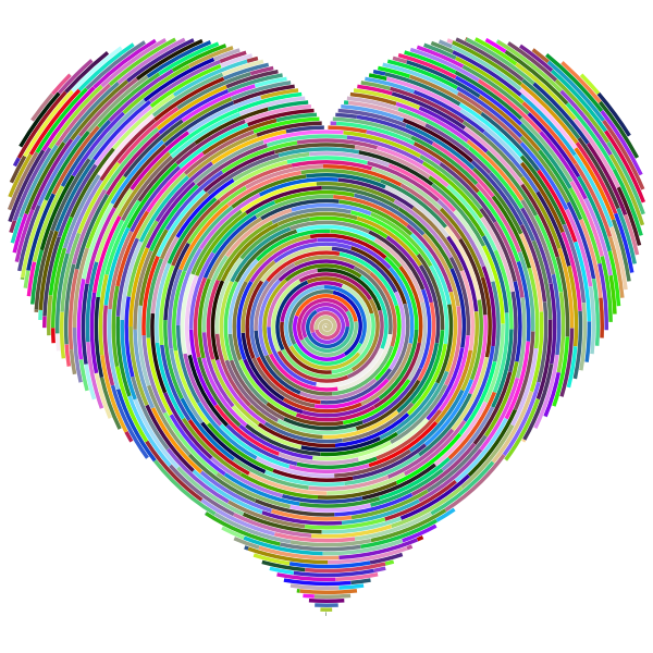 Psychedelic Concentric Heart
