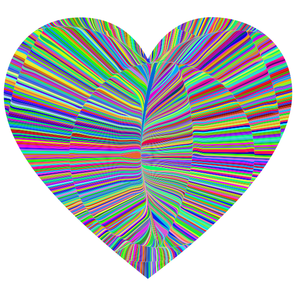 Psychedelic Folds Heart