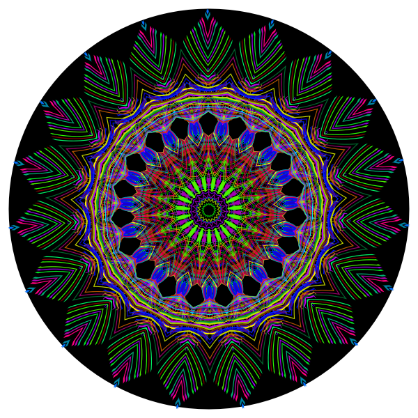 Psychedelic Geometric 7 With Background