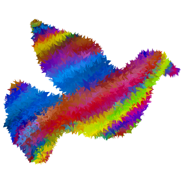 Psychedelic High Poly Peace Dove