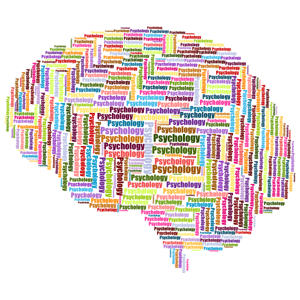 Psychology Brain Wordcloud