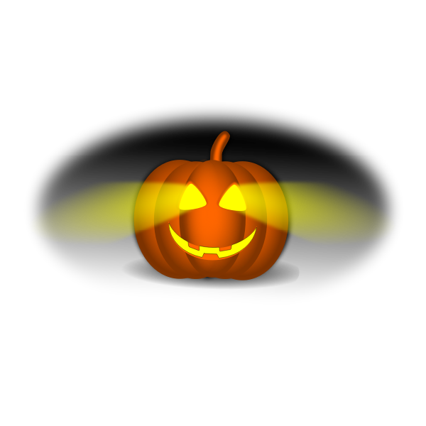 Lit-up Halloween pumpkin vector image