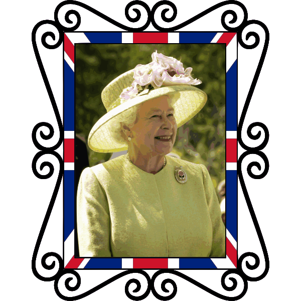 Queen Elizabeth II tribute stand vector image