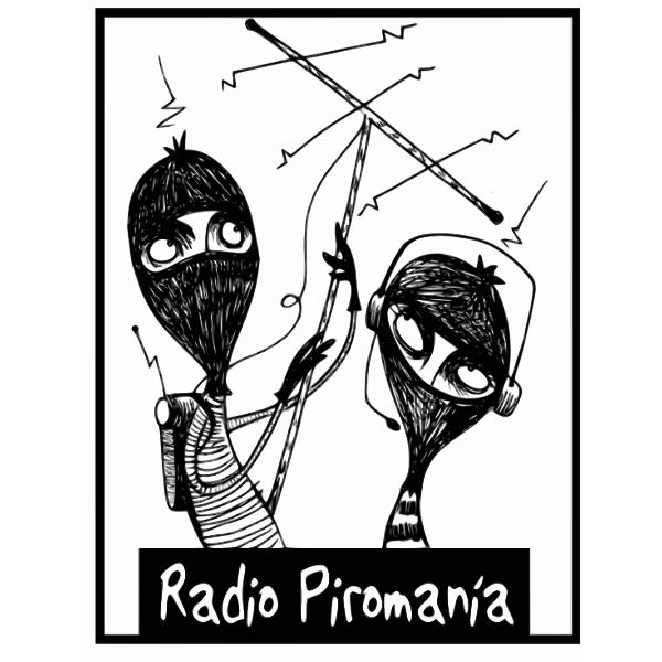 Vector illustration of radio Piromania logo