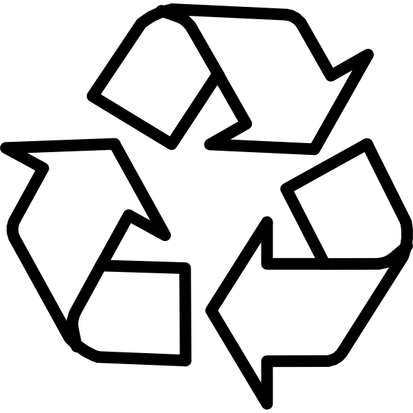 Outline recycling symbol vector clip art