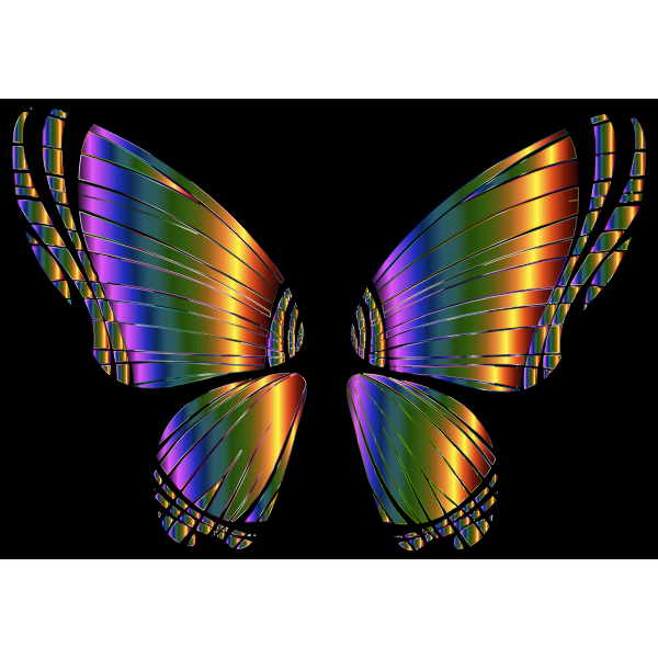 RGB Butterfly Silhouette 10 7