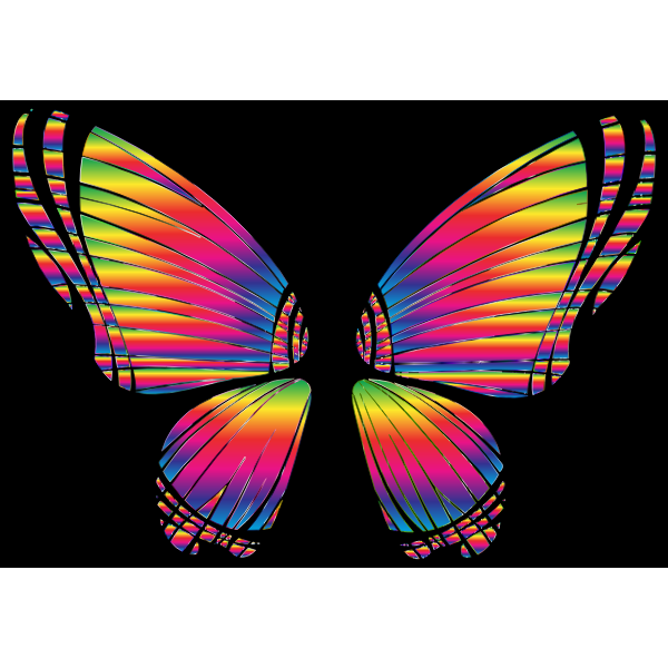 RGB Butterfly Silhouette 10 8