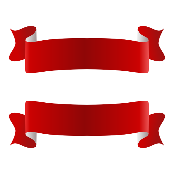 Red and white ribbon vector image