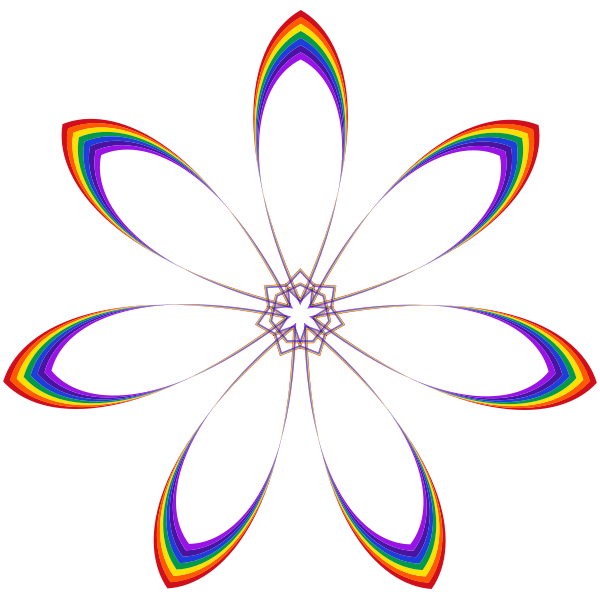 Download Rainbow Flower 2 | Free SVG