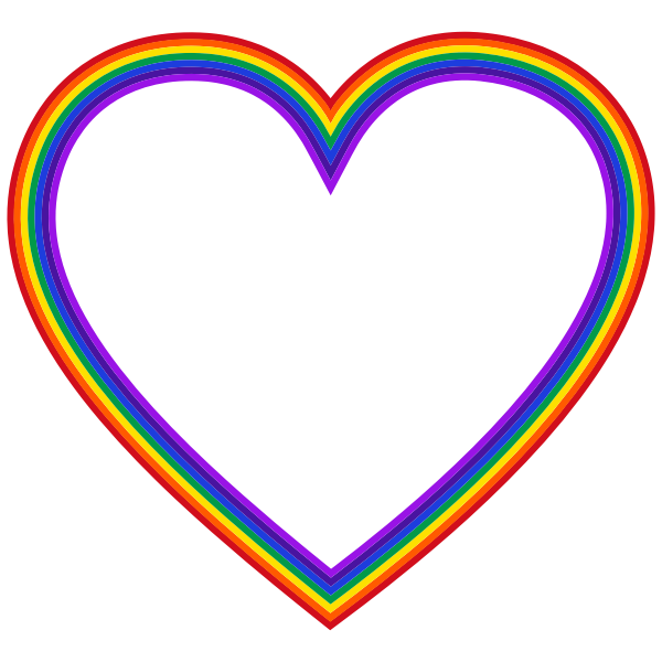 Rainbow Heart 5 | Free SVG