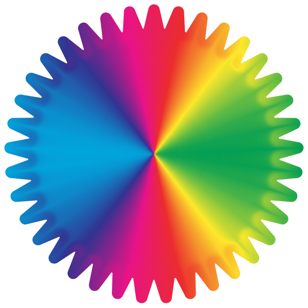 Color spectrum geometric shape