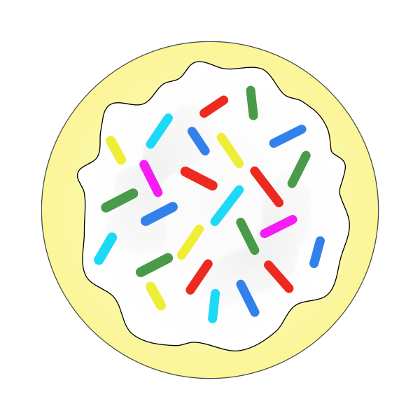 Rainbow Sprinkles Sugar Cookie Solid