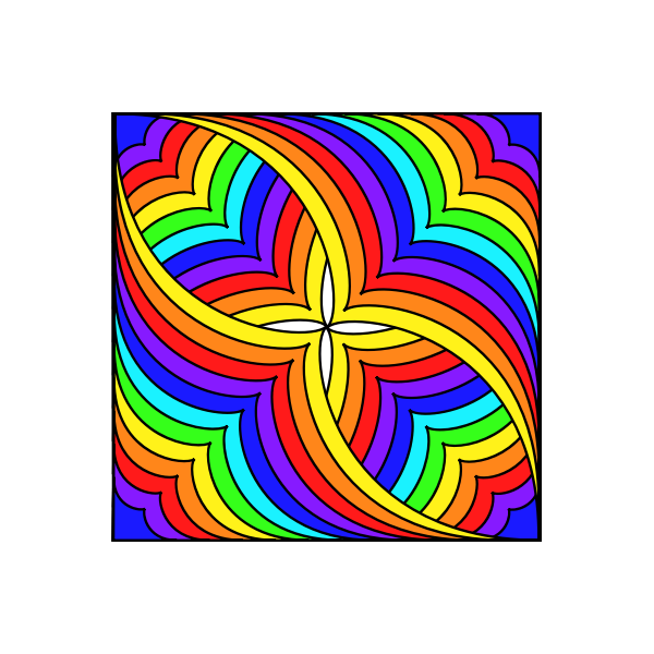 Vector clip art of multicolor butterfly shape