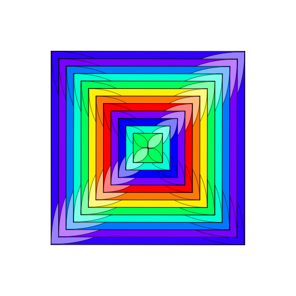 Vector illustration of multicolor square