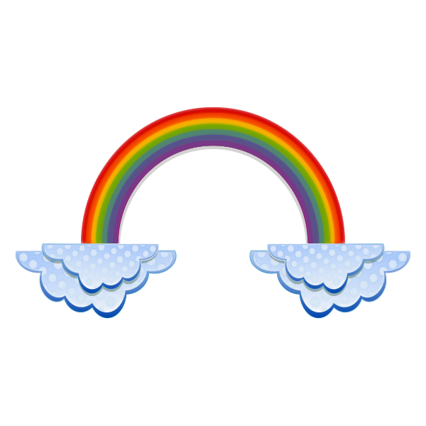 Rainbow And Clouds Illustration
