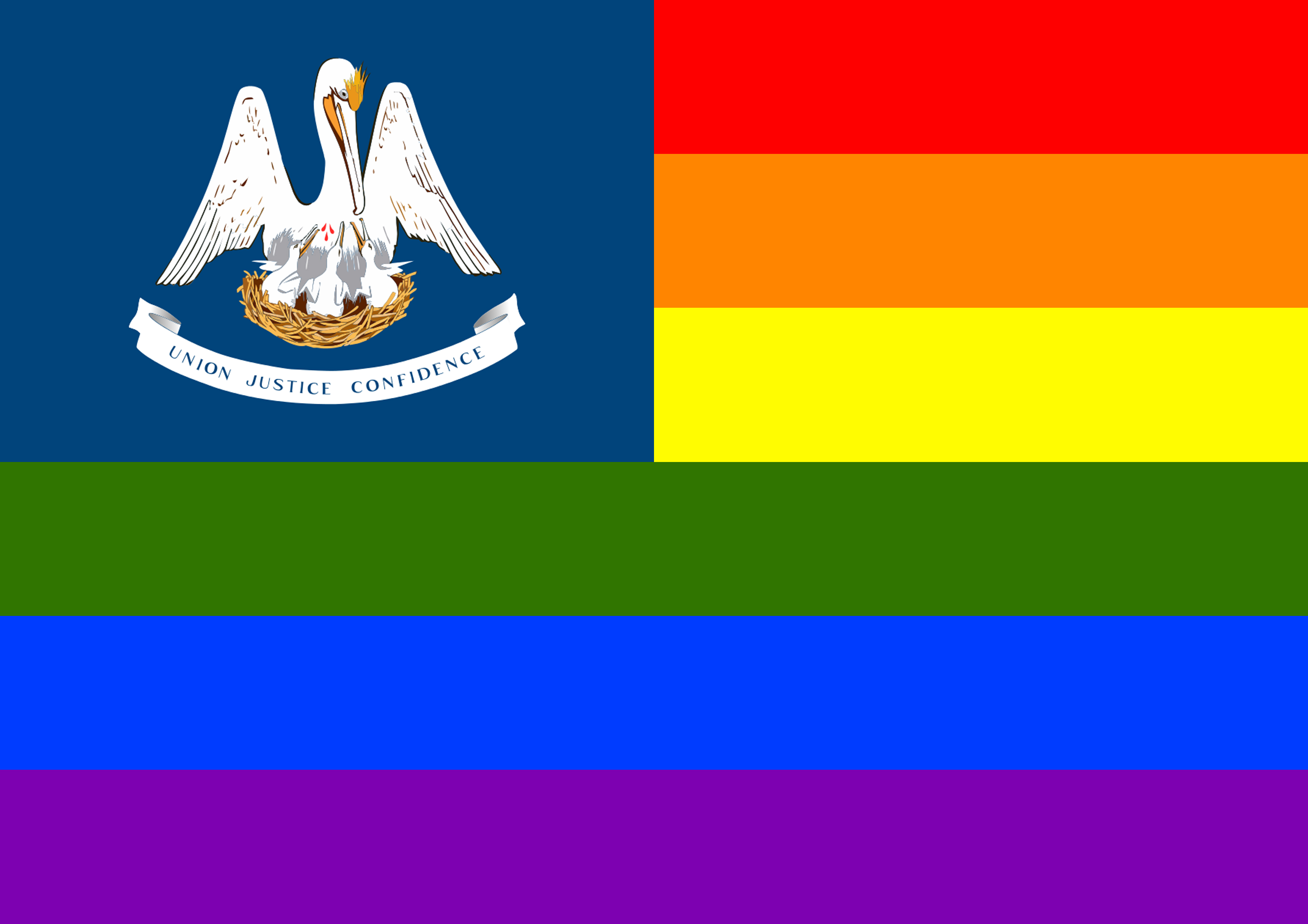 Rainbow flag in Louisiana