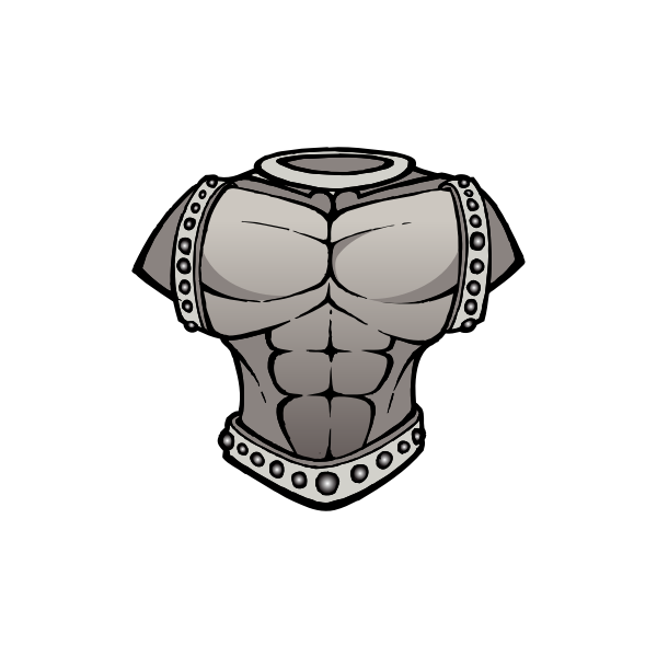 Chest shield vector.