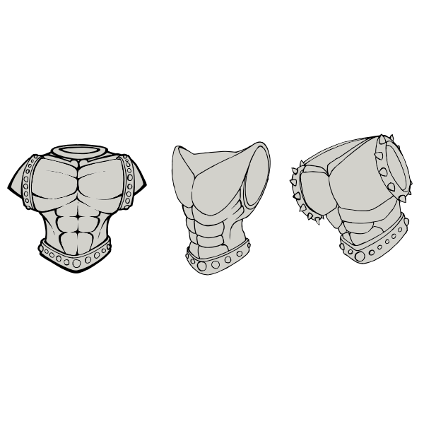 Armor set vector