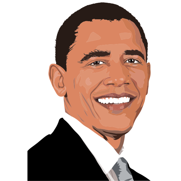 Realistic Barack Obama Portrait | Free SVG