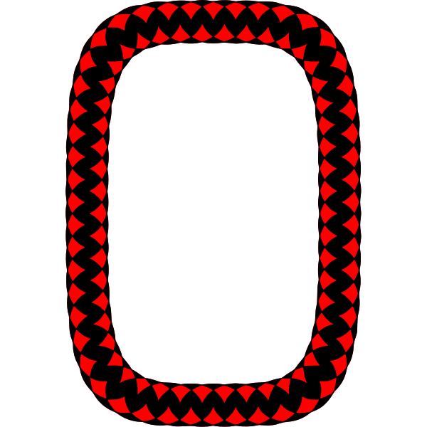 Red rectangular frame
