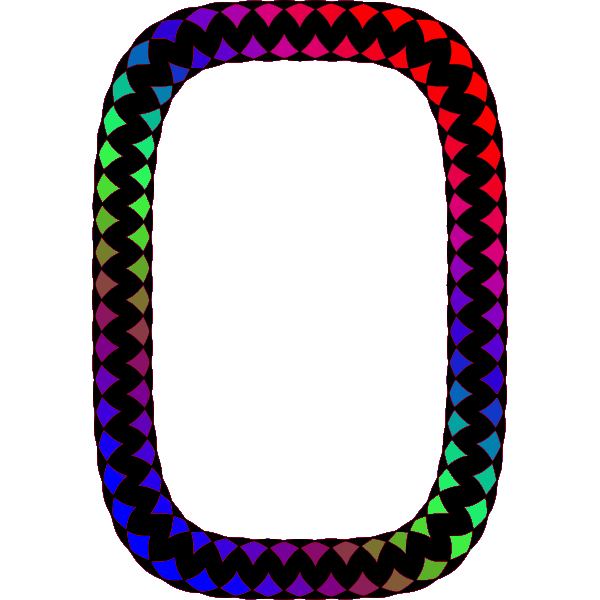 Rectangular frame in rainbow colors