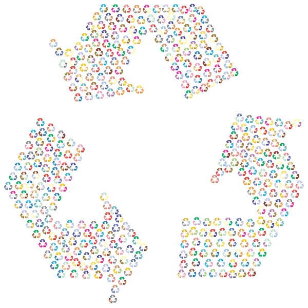 Recycling Symbol Fractal Pattern