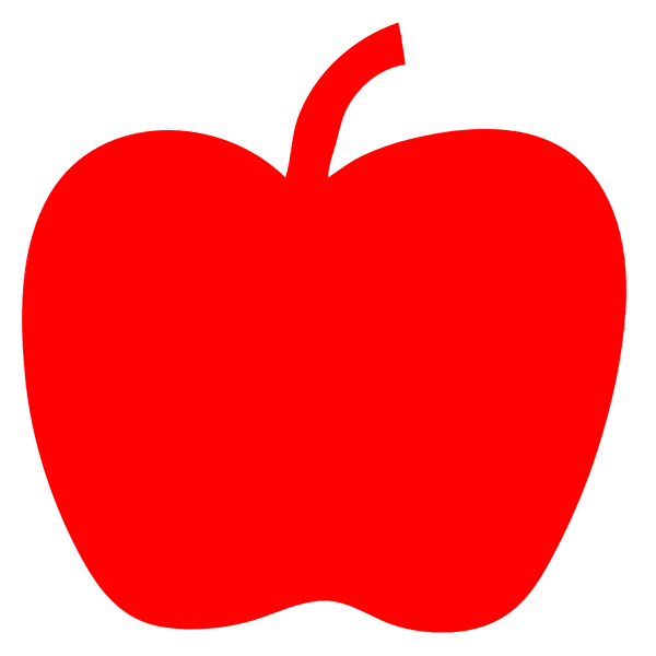 Vector image of simple red apple outline Free SVG