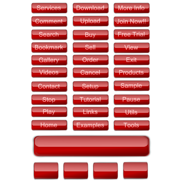 Shopping website buttons vector illustration
