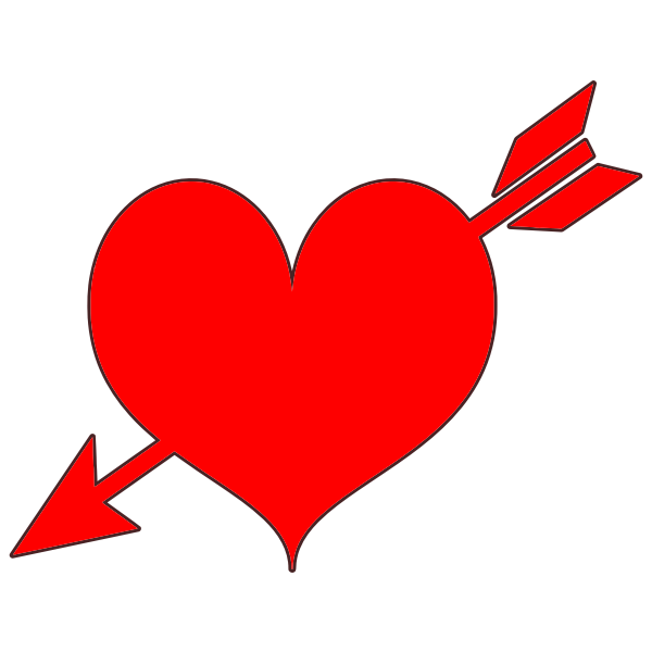 Download Red Heart With Arrow Free Svg