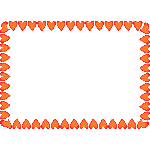 Red Hearts Border Free Svg