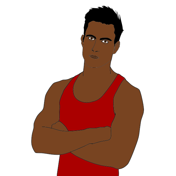 Red Tanktop Man Portrait
