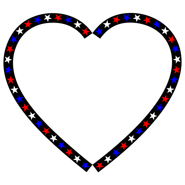 Red White Blue Heart