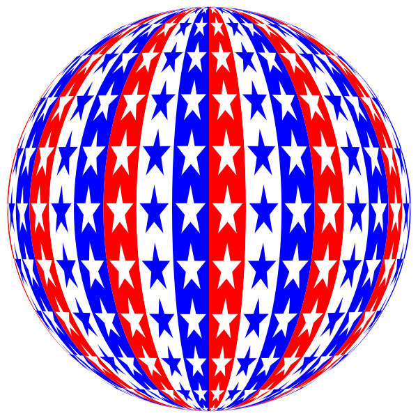 Red White Blue Sphere
