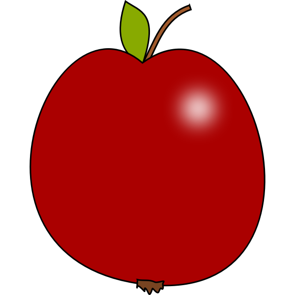 Vector clip art of tomato colour apple