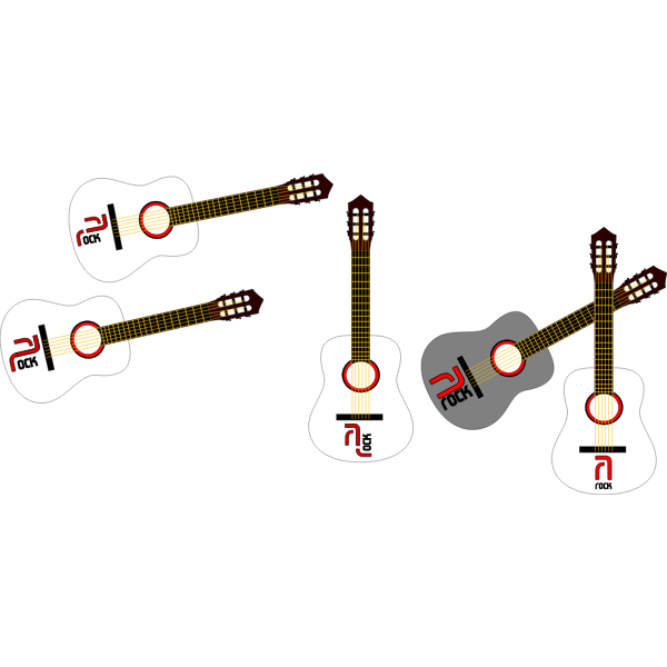 Vector image of acoustic guitar
