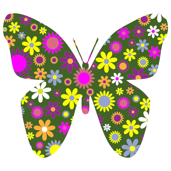 Flowery butterfly