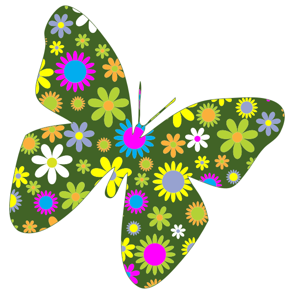 Floral butterfly | Free SVG