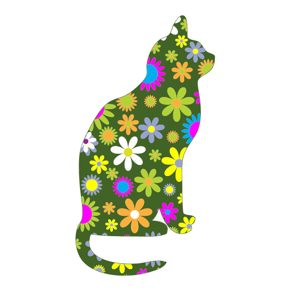 Floral cat