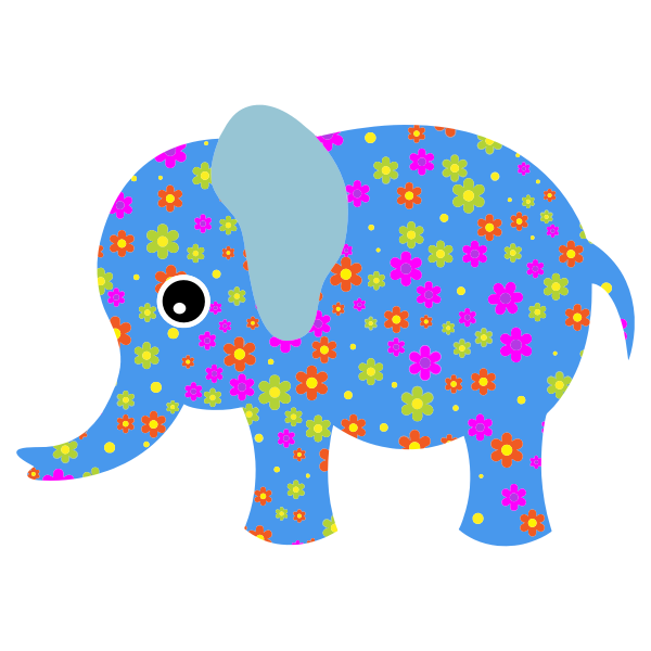 Free Free Floral Elephant Svg 350 SVG PNG EPS DXF File