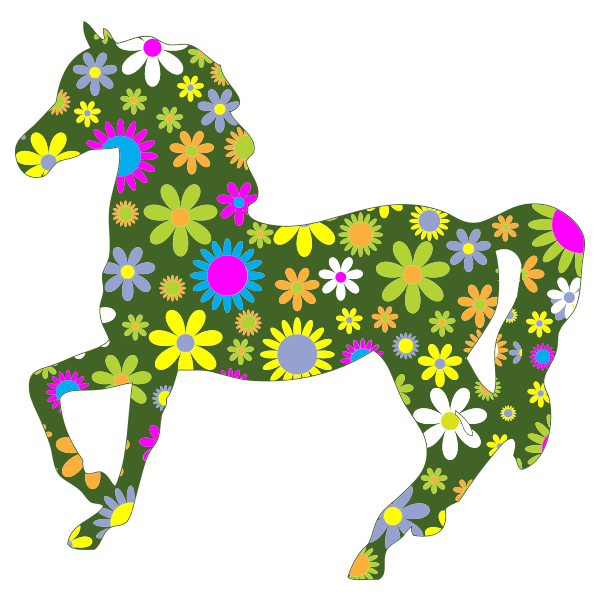 Download Floral Horse Free Svg