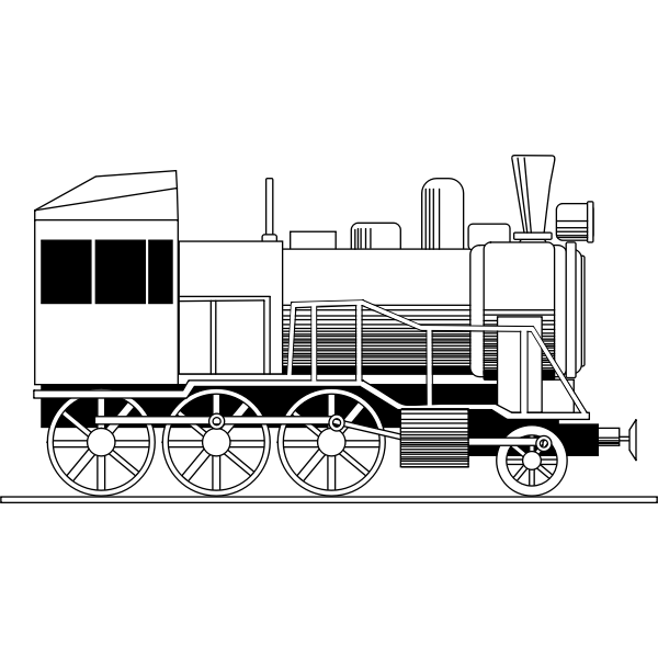 Vector illustration of locomotive