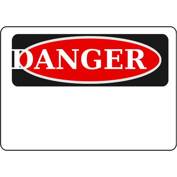 Danger sign blank red vector image