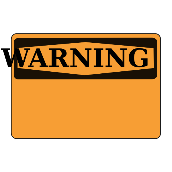 Warning sign blank orange vector image