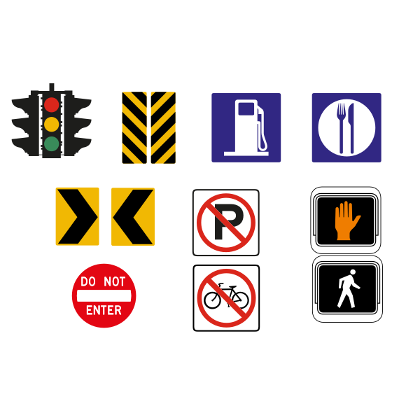 Color Road Signs
